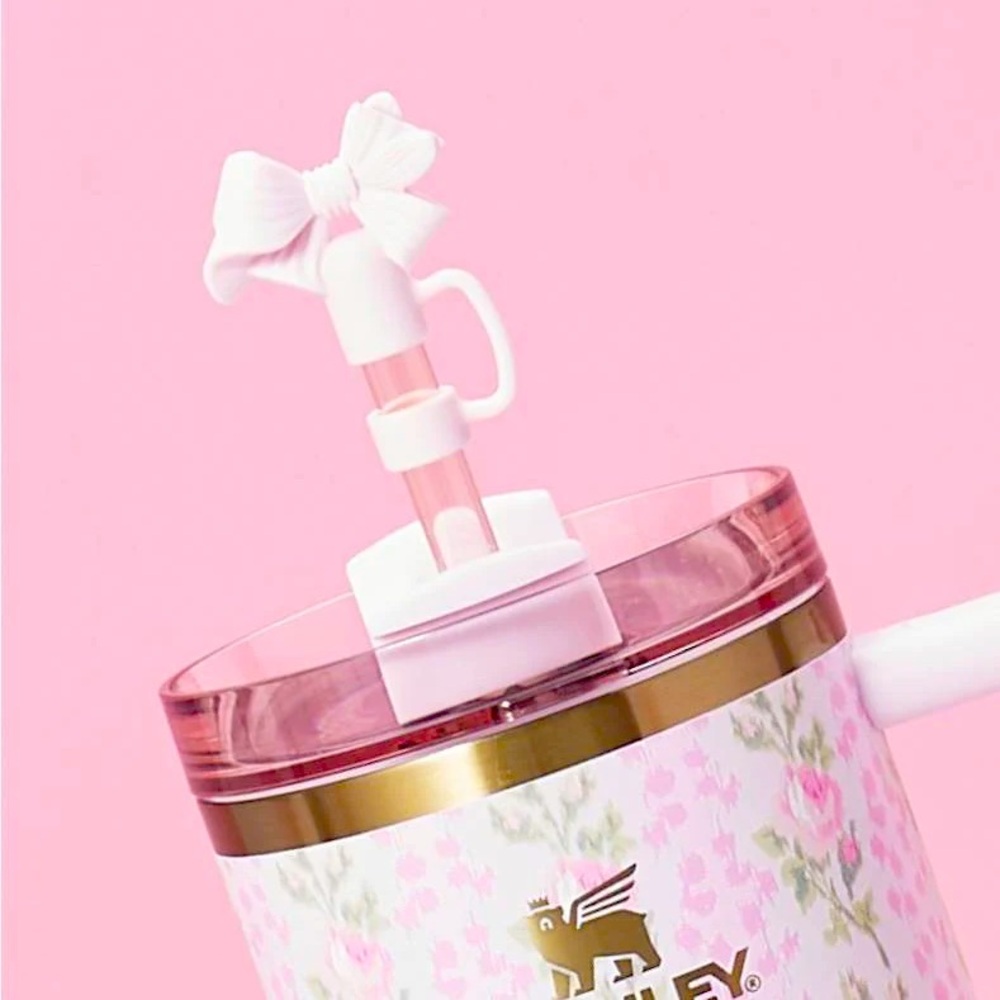 NEVER OPENED Stanley x LoveShackFancy 20oz Quencher NWT Pink Blooming Heirloom - Picture 3 of 5